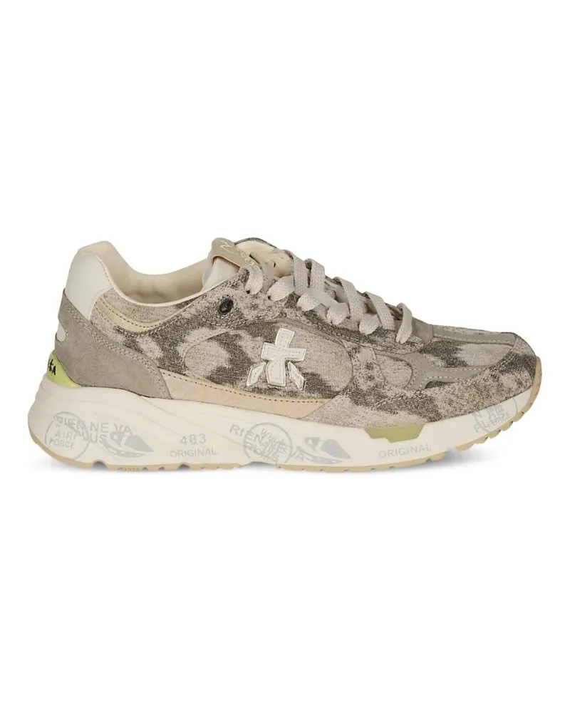 Premiata Mased animal-print sneakers - Nude Nude