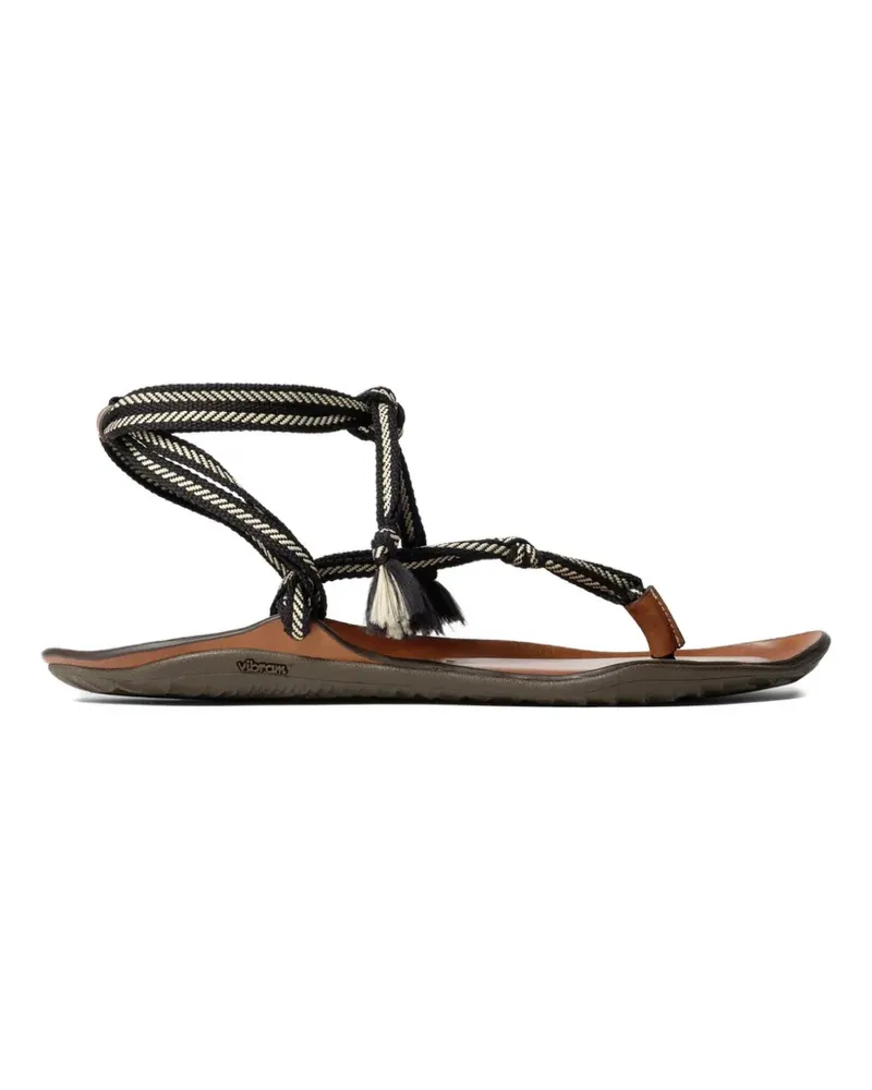 Christophe Lemaire Sandalen mit zweifarbiger Schnürung - Braun Braun