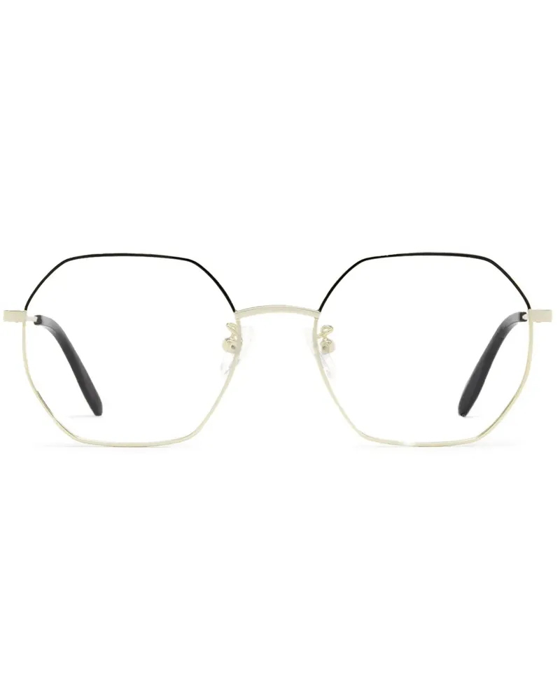 Alexander McQueen Brille mit geometrischem Gestell - Gold Gold