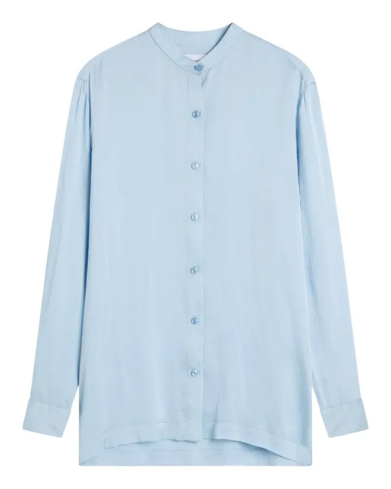 BONDI BORN Ardea hammered-satin shirt - Blau Blau
