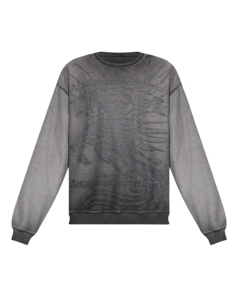 Diesel Sweatshirt mit Logo-Prägung - Grau Grau