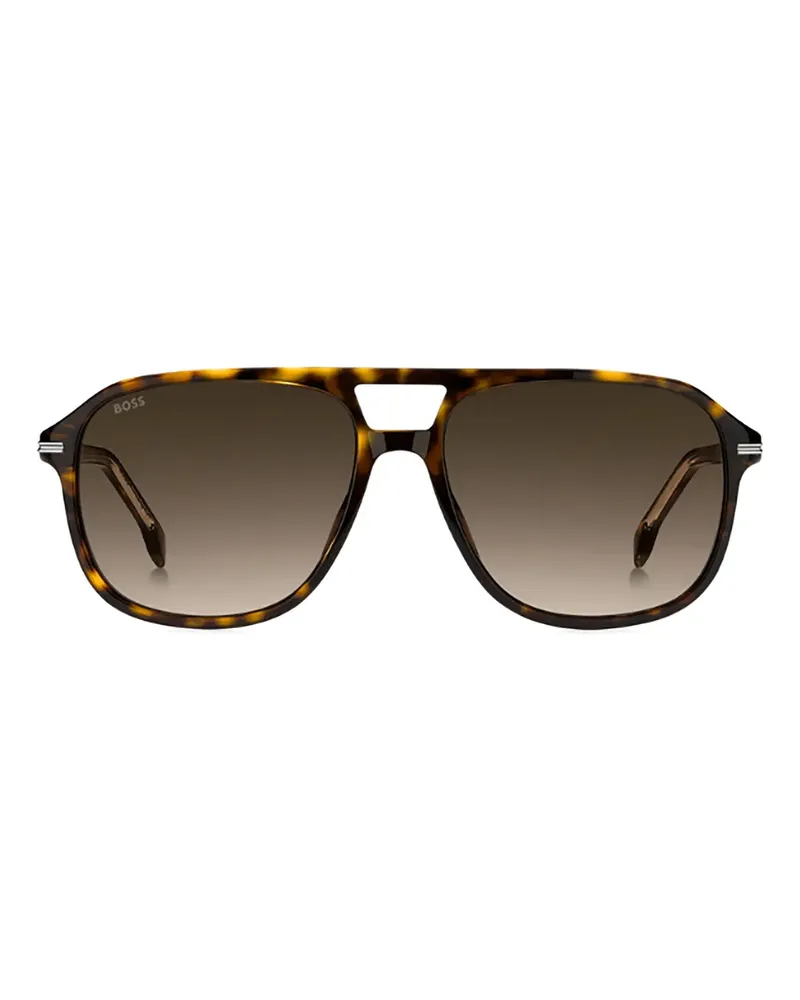 HUGO BOSS square-frame sunglasses - Braun Braun