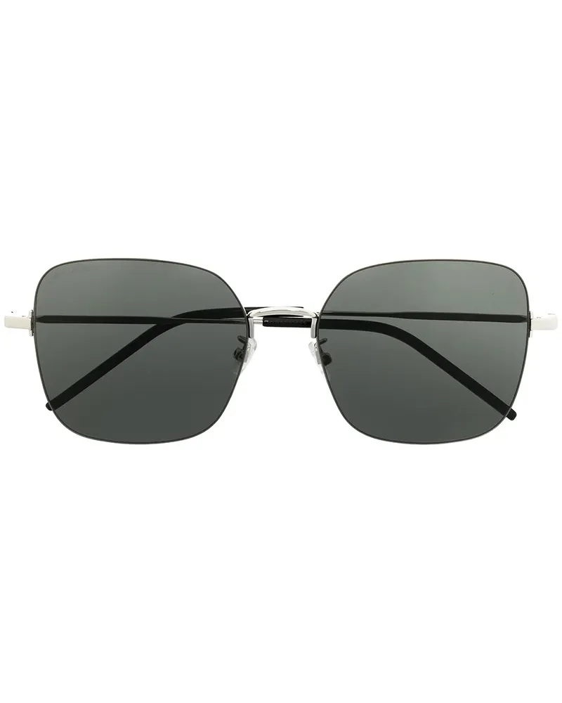 Saint Laurent SL410 Wire' Sonnennbrille mit eckigem Gestell - Schwarz Schwarz
