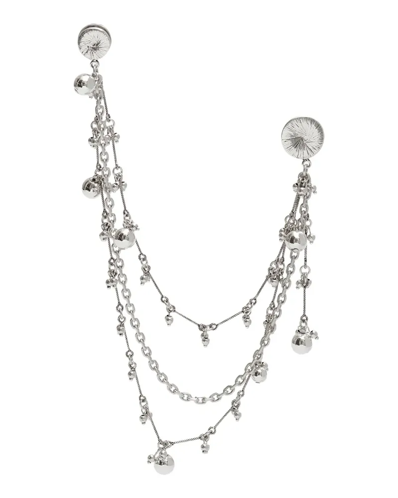 Isabel Marant Freya textured beaded pin - Silber Silber