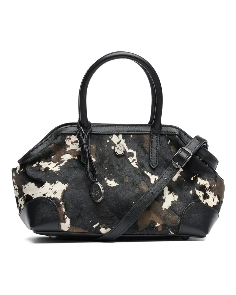 ash Josephine cow-print tote bag - Schwarz Schwarz