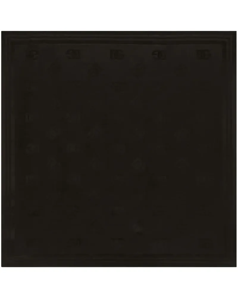 Dolce & Gabbana Jacquard-Schal mit DG-Logo - Schwarz Schwarz