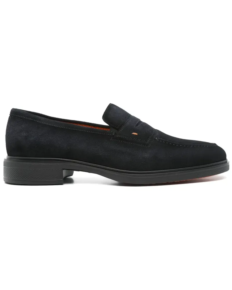 Santoni Loafer aus Wildleder - Blau Blau