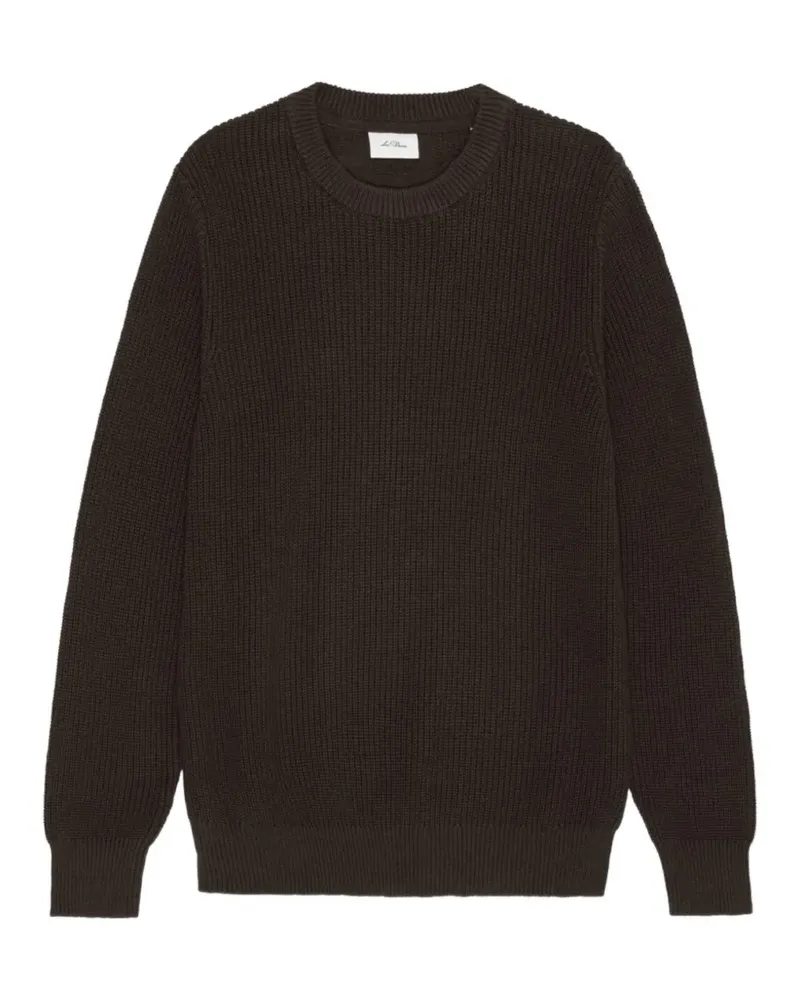 LES DEUX ribbed-knit crew-neck sweater - Braun Braun