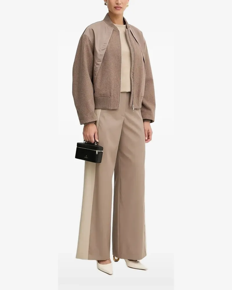 HUGO BOSS Bomberjacke mit Wolleinsätzen - Braun Braun