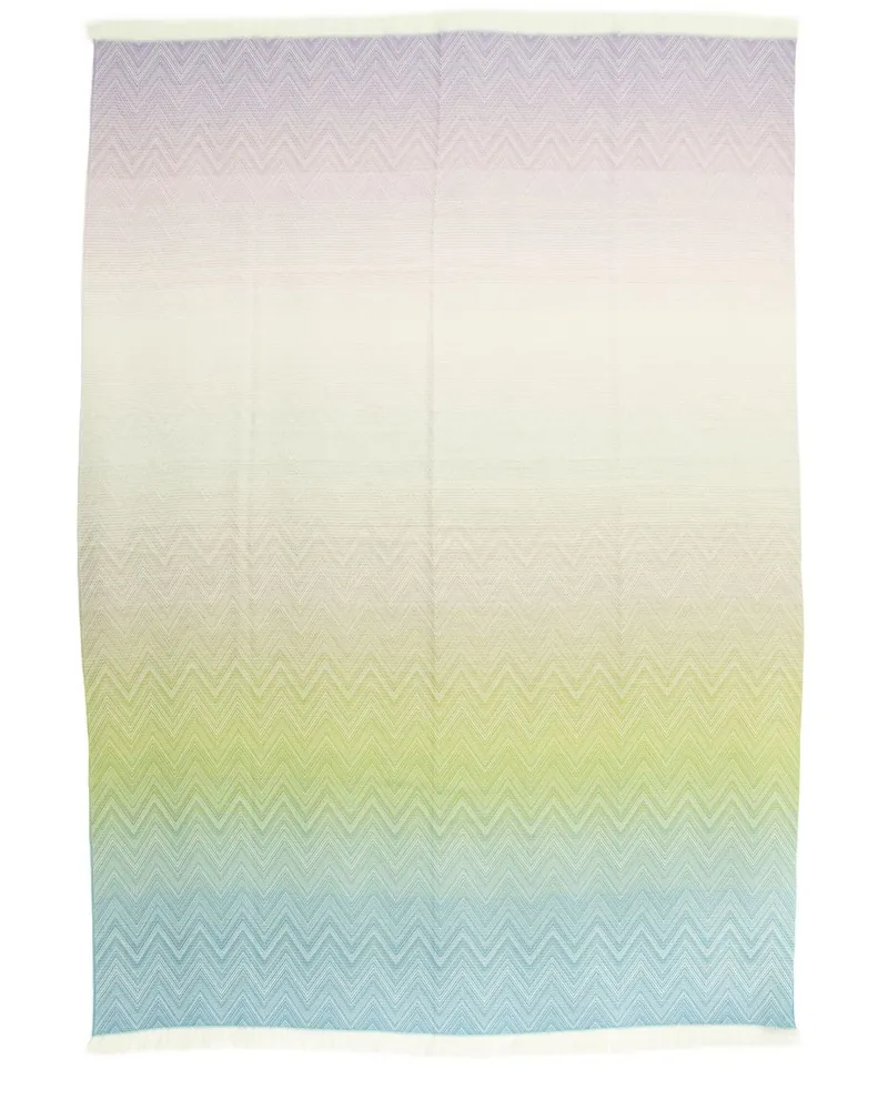 Missoni Home Decke mit Zickzackmuster - Blau Blau