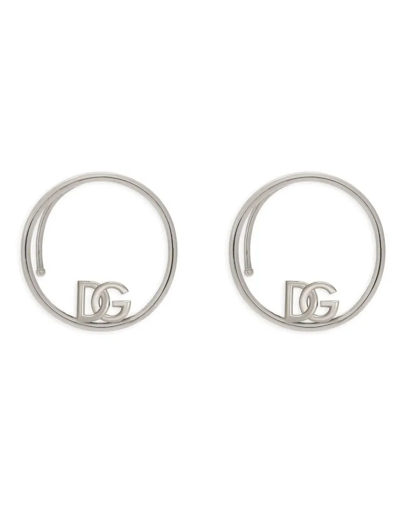 Dolce & Gabbana Ear Cuffs mit DG-Logo - Silber Silber