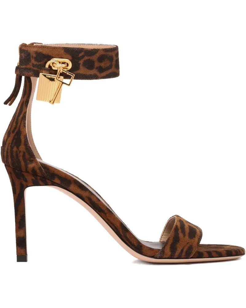 Tom Ford Sandalen mit Leoparden-Print - Braun Braun