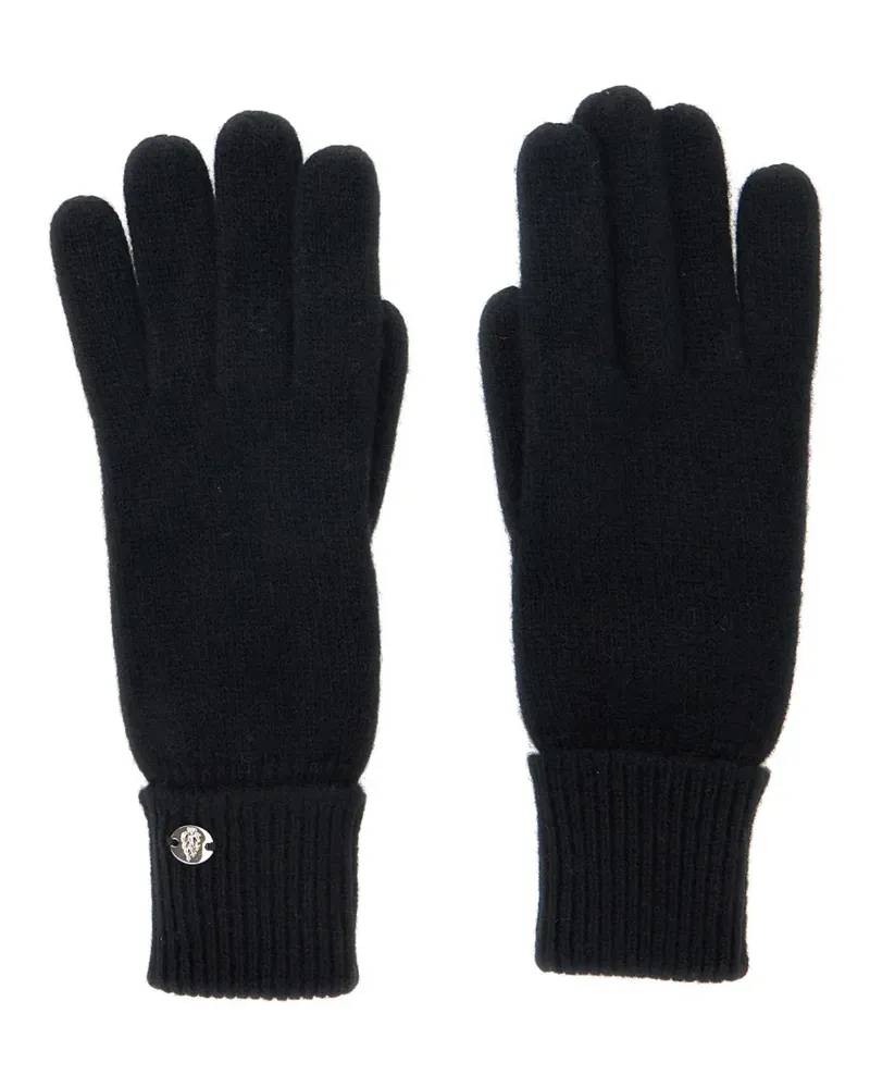 Helen Kaminski logo plaque ribbed gloves - Schwarz Schwarz