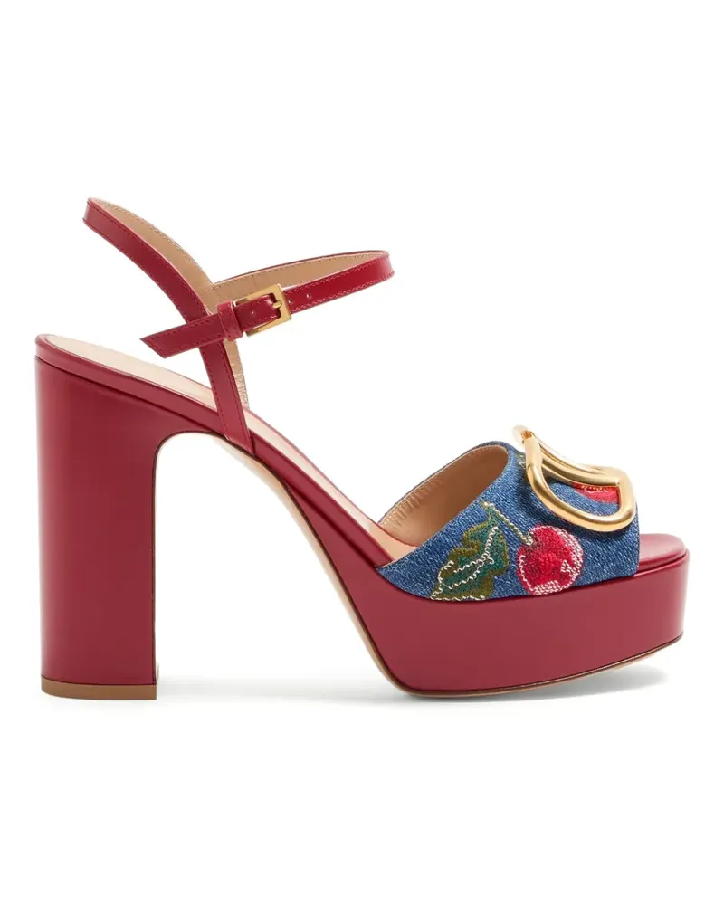 Valentino Garavani Plateau-Sandalen mit VLogo-Signature 115mm - Blau Blau