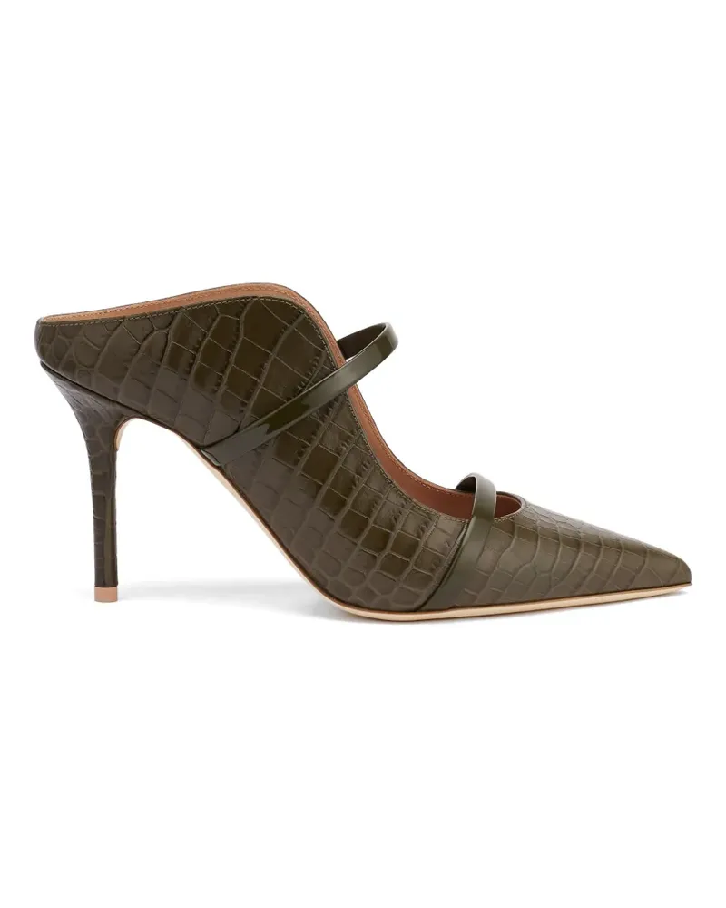 Malone Souliers Maureen croc-embossed leather mules - Grün Grün