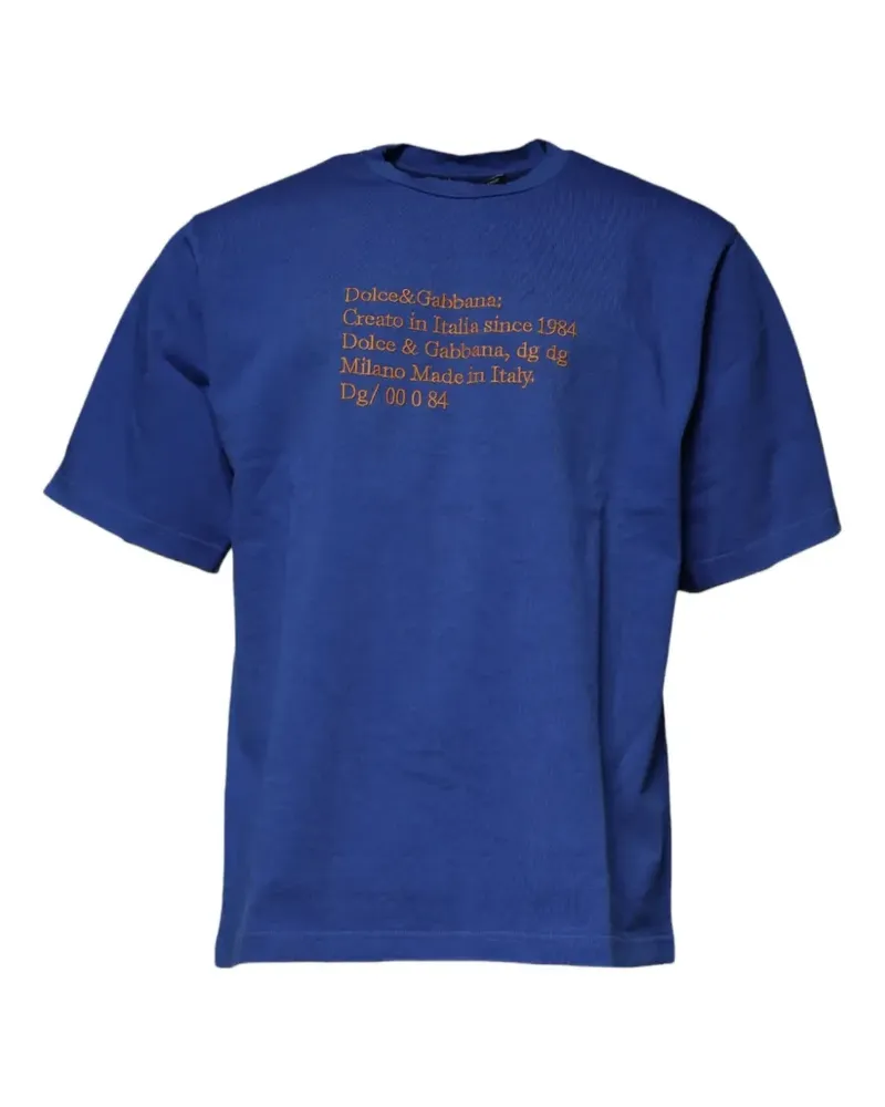 Dolce & Gabbana T-Shirt mit Stickerei - Blau Blau
