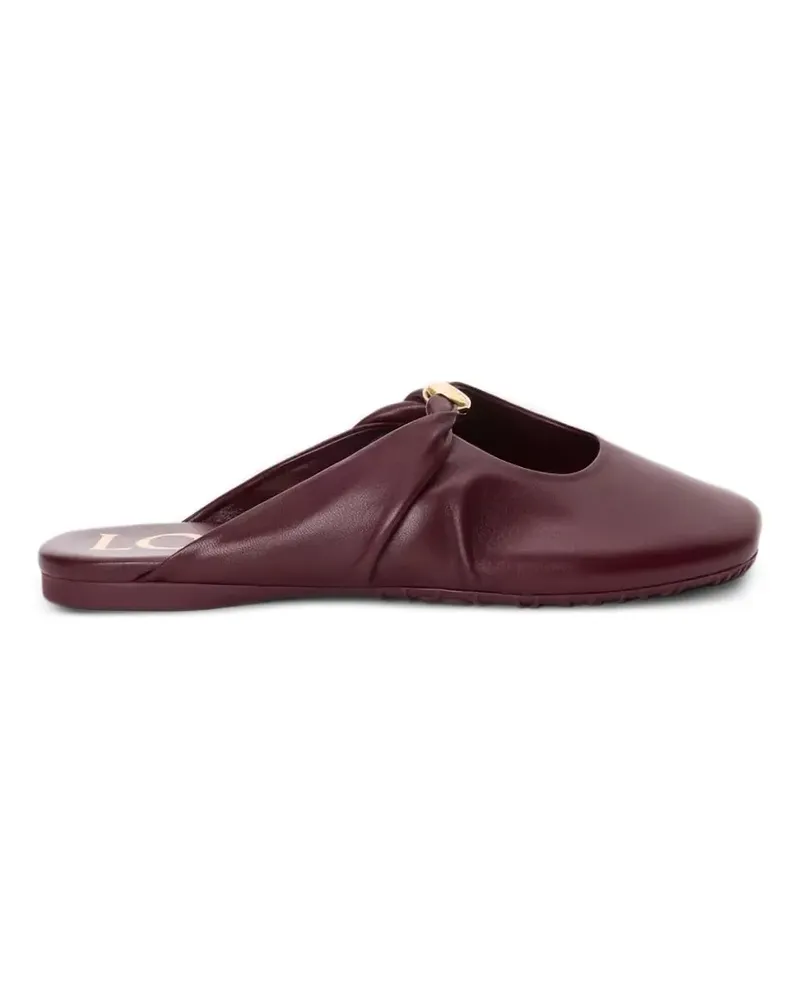 Loewe Pebble leather mules - Rot Rot