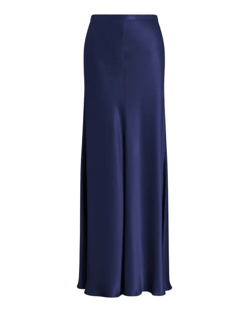 Alberta Ferretti satin-finish maxi skirt - Blau Blau