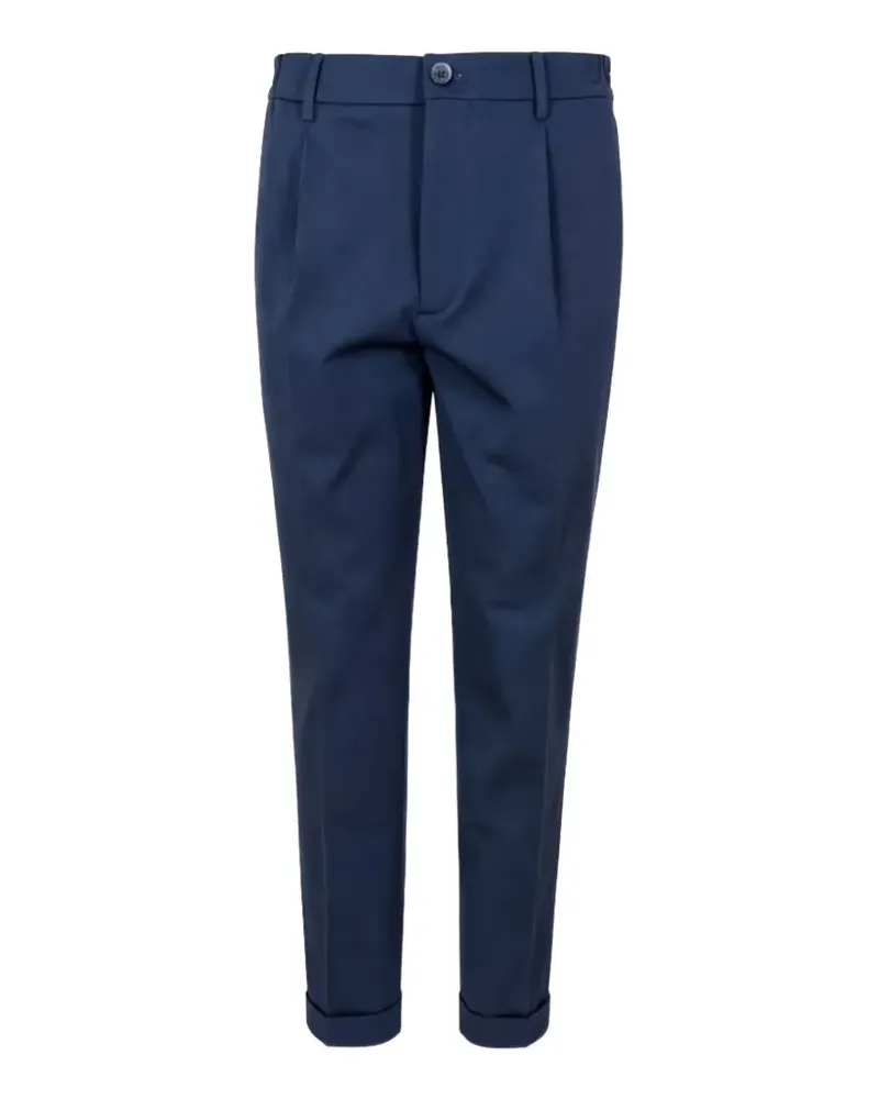 GTA pleated turned-up-hem trousers - Blau Blau