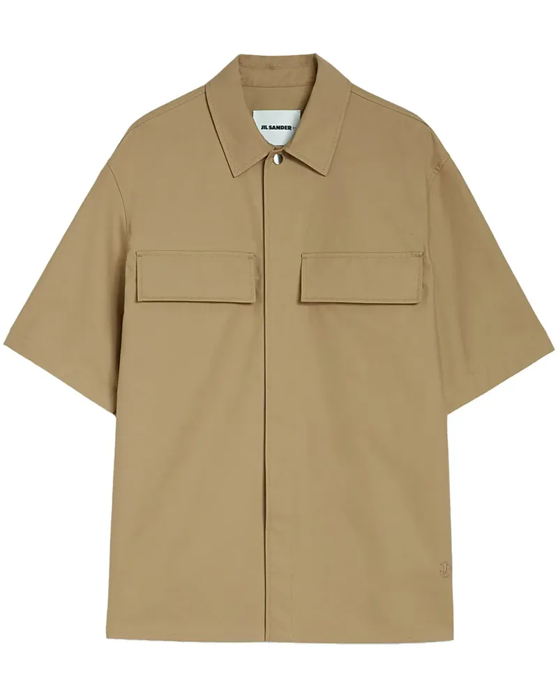Jil Sander Hemd mit Klappentasche - Braun Braun
