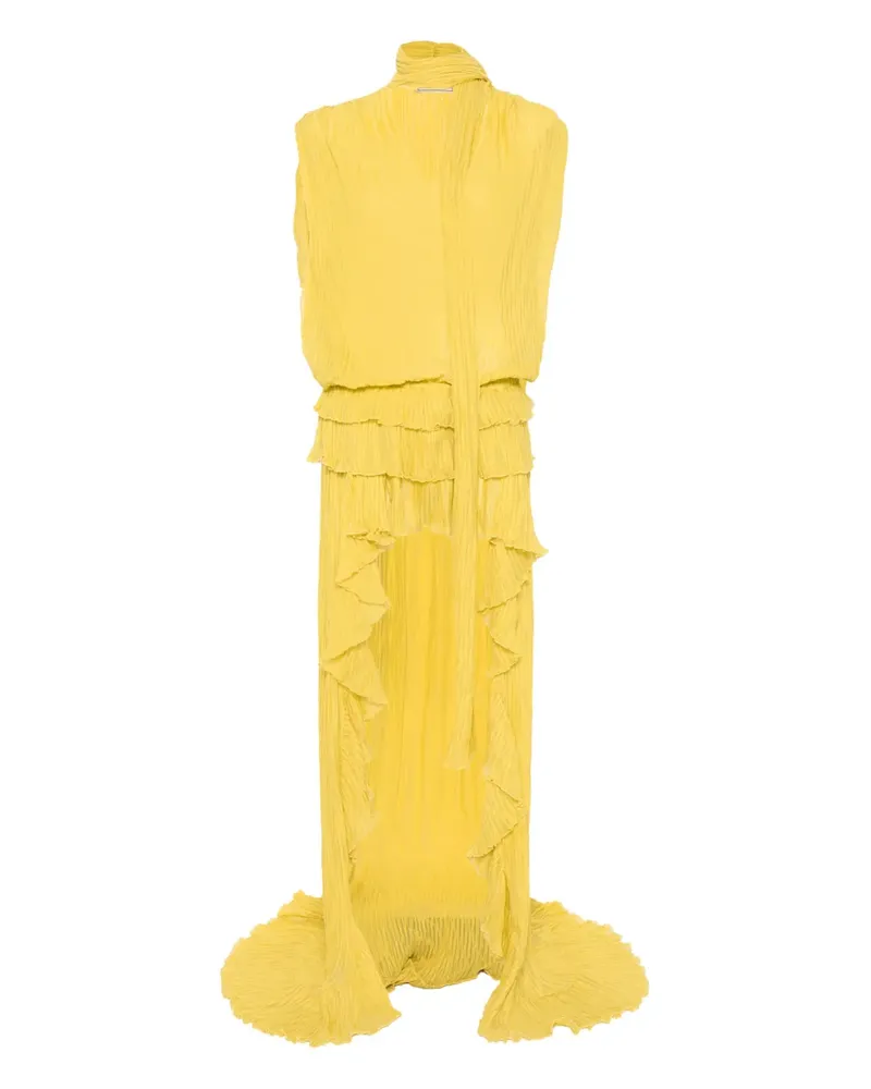 Blumarine Asymmetrisches Midikleid - Gelb Gelb