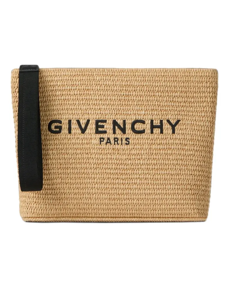 Givenchy Clutch aus Raffiabast - Nude Nude