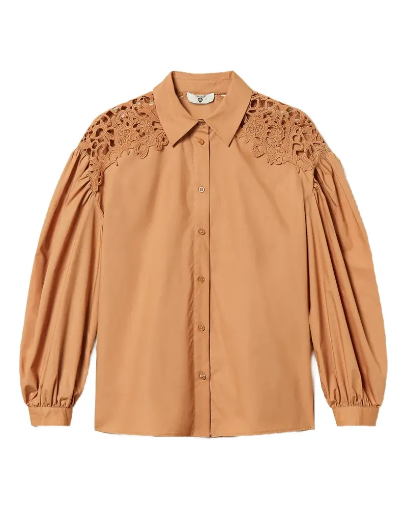 Twin-Set Hemd mit Ballonärmeln - Nude Nude