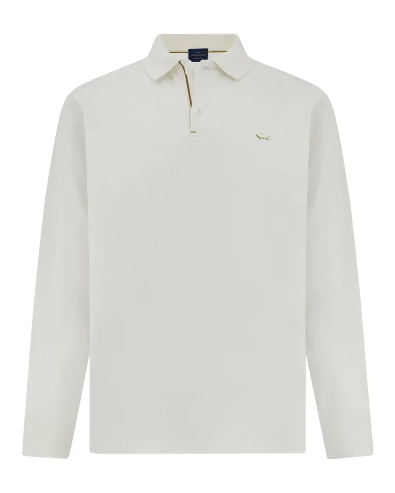 Paul & Shark Poloshirt mit langen Ärmeln - Weiß Weiß