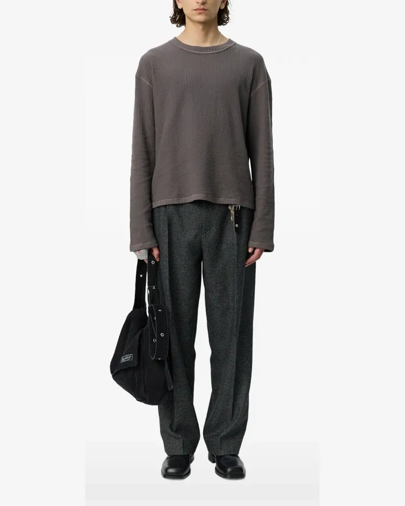Mfpen Pullover mit Ellenbogen-Patch - Grau Grau
