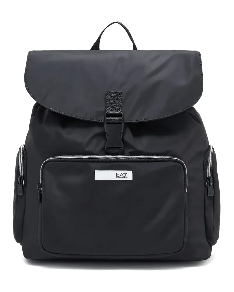 EA7 Rucksack mit Schnallenverschluss - Schwarz Schwarz