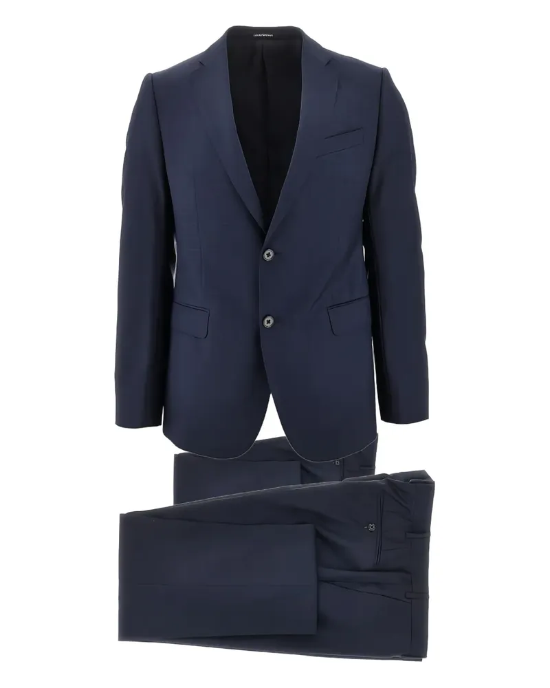 Emporio Armani Karierter Anzug - Blau Blau