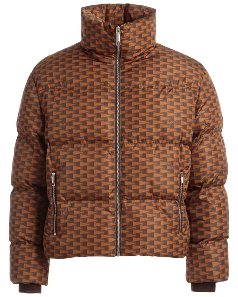 Bally Gefütterte Jacke mit Print - Braun Braun