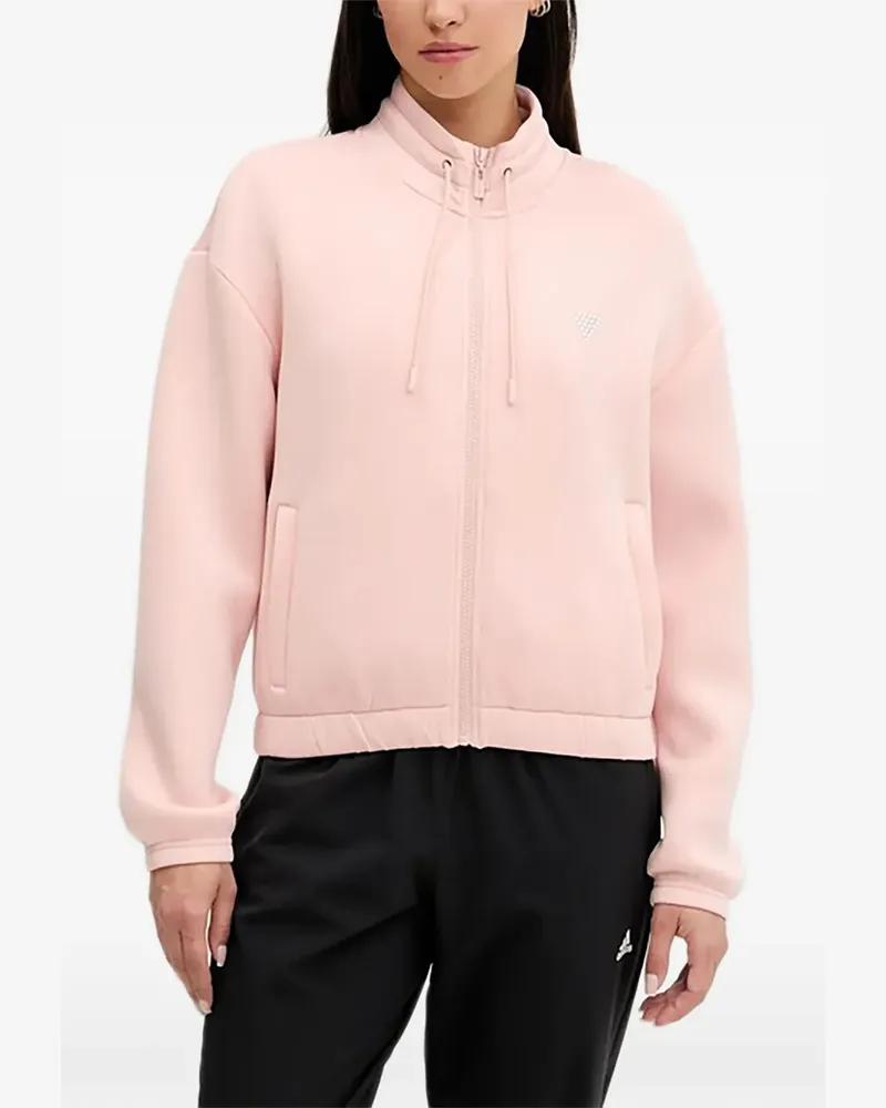 Guess rhinestone-embellished zip-up sweatshirt - Rosa Rosa