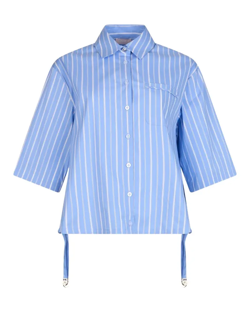 Liu Jo striped chest-pocket shirt - Blau Blau