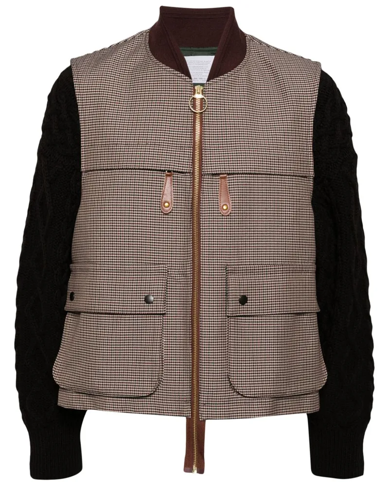 kolor Jacke mit Hahnentrittmuster - Braun Braun