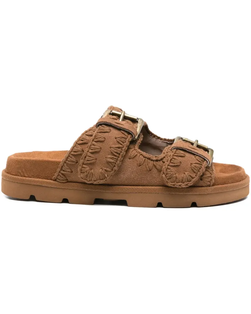 Mou Sandalen aus Wildleder mit Schnalle - Braun Braun