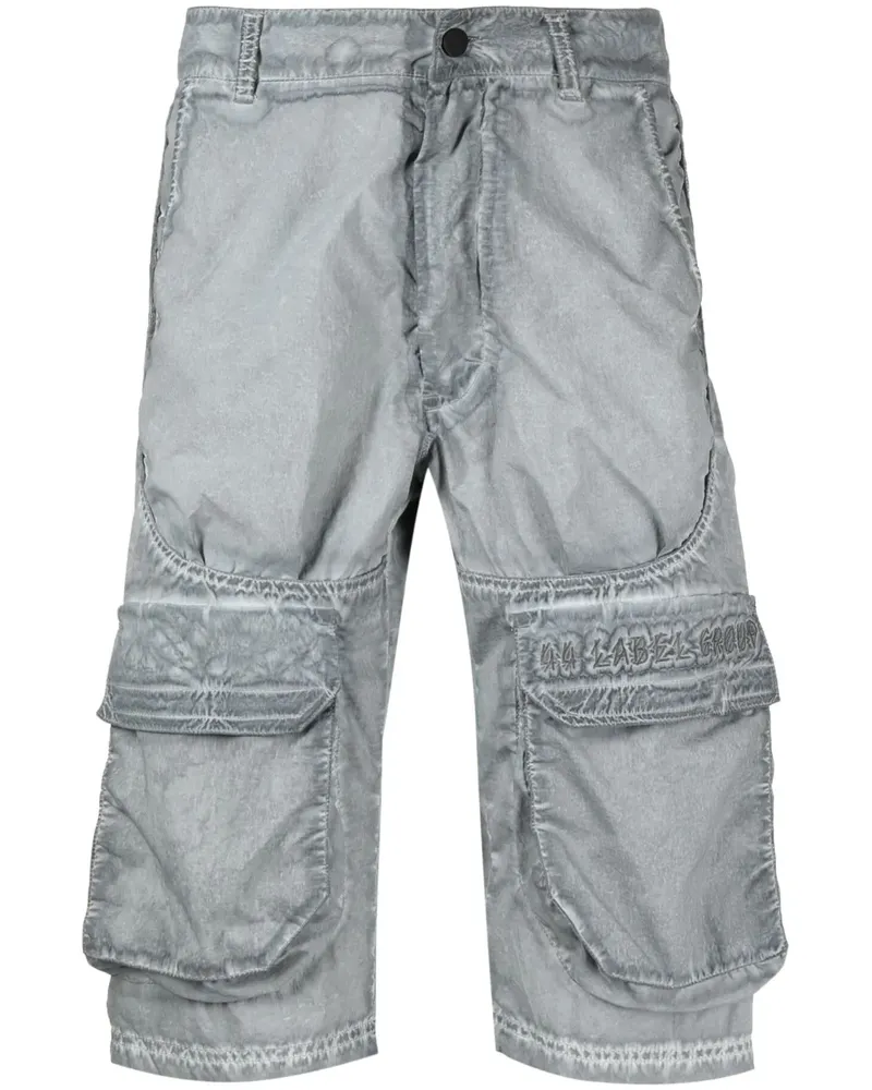 44 LABEL GROUP Cargo-Shorts mit Logo-Stickerei - Grau Grau