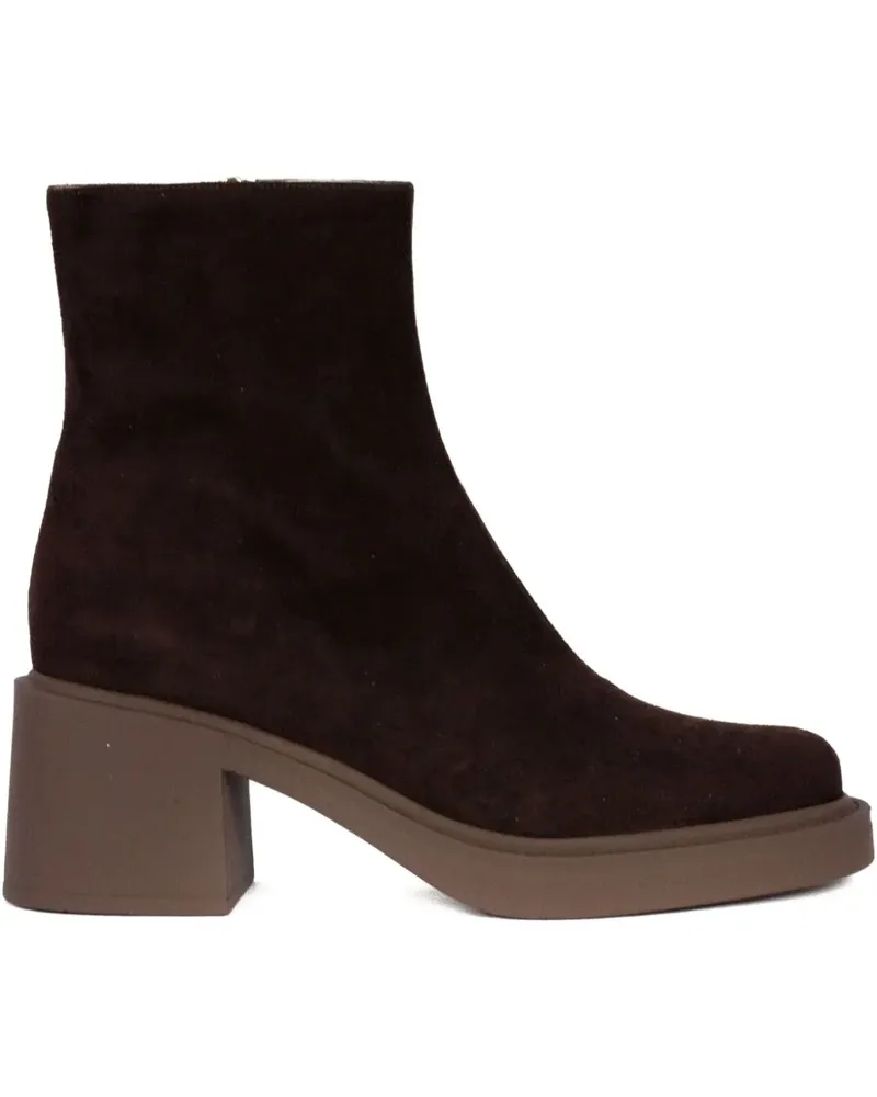 FESTA Milano Stiefeletten aus Wildleder 60mm - Braun Braun