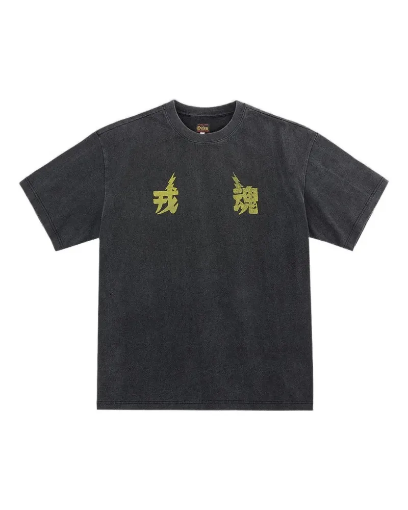Evisu Ebisu Spirit T-Shirt mit Print - Grau Grau