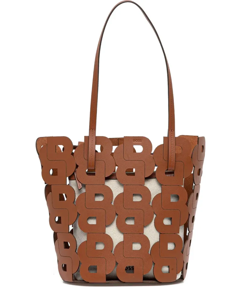 HUGO BOSS Double B Tote Bag mit Cut-Out - Braun Braun