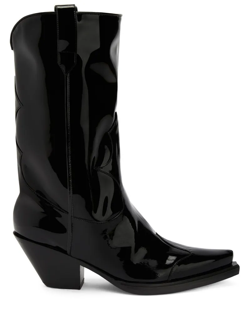 Giuseppe Zanotti Thyra Cowboystiefel 55mm - Schwarz Schwarz