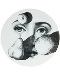 Fornasetti Teller mit Gesicht-Obst-Print Weiß