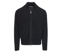 Cardigan mit Reißverschluss - Blau