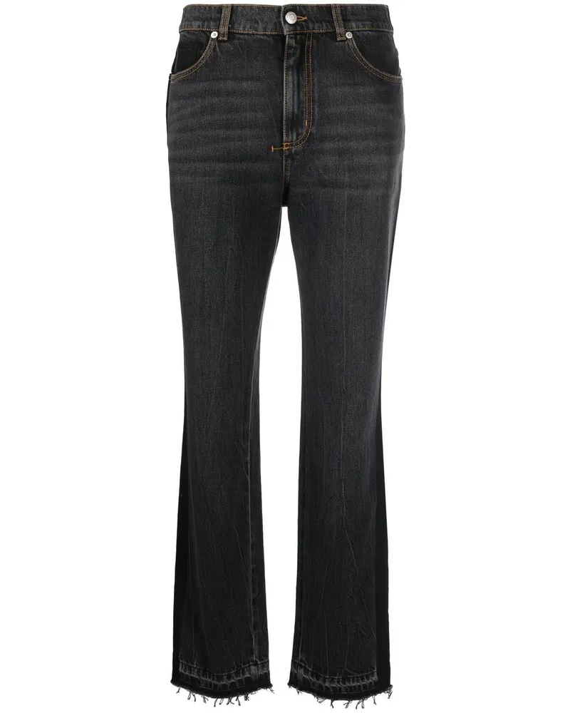 Alexander McQueen Bootcut-Jeans mit hohem Bund - Schwarz Schwarz