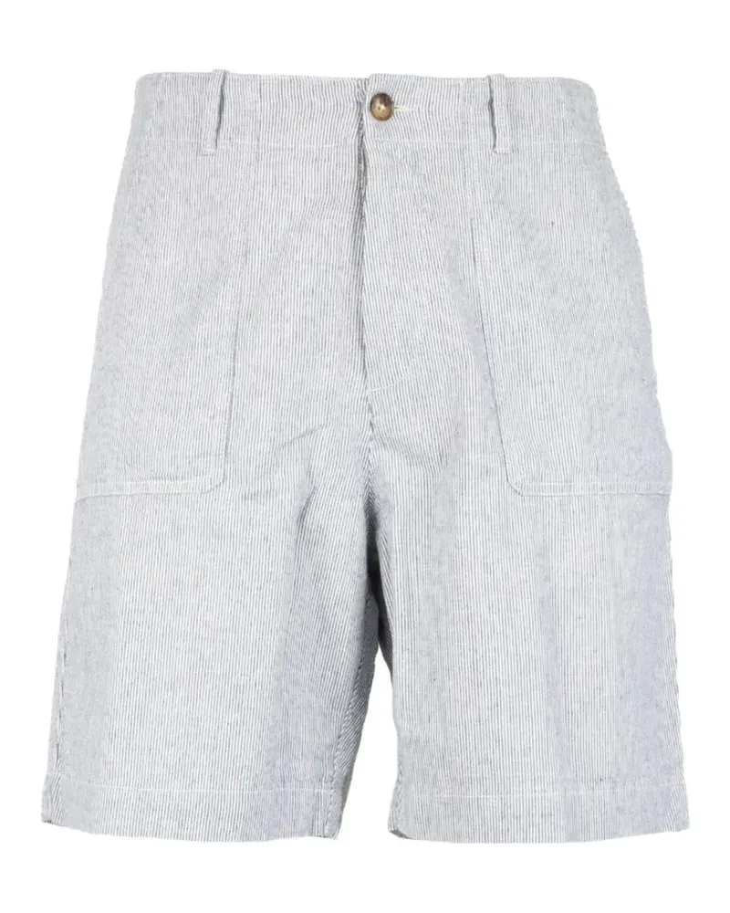 Brooksfield stripe-pattern shorts - Blau Blau