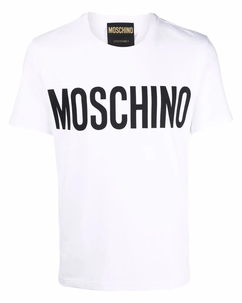 Moschino T-Shirt mit Logo-Print - Weiß Weiß