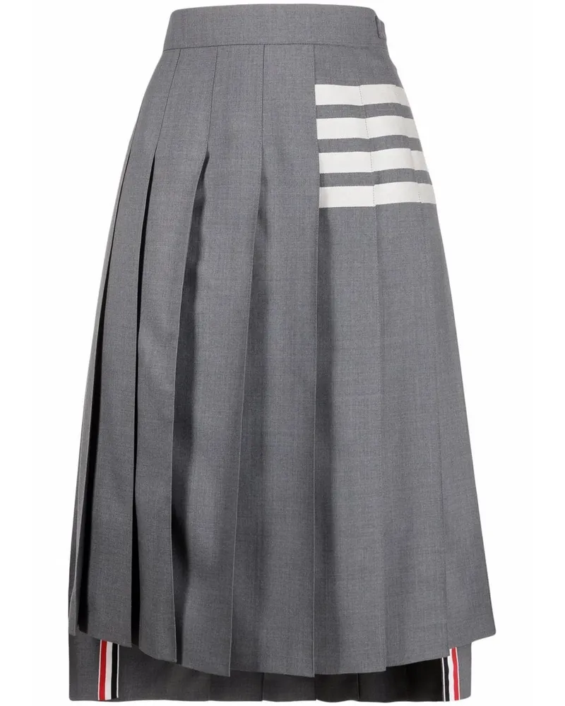 Thom Browne Schottenrock mit Streifen - Grau Grau
