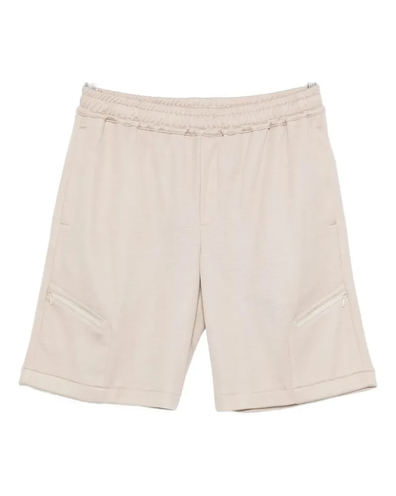 Eleventy zip-pocket elasticated shorts - Nude Nude