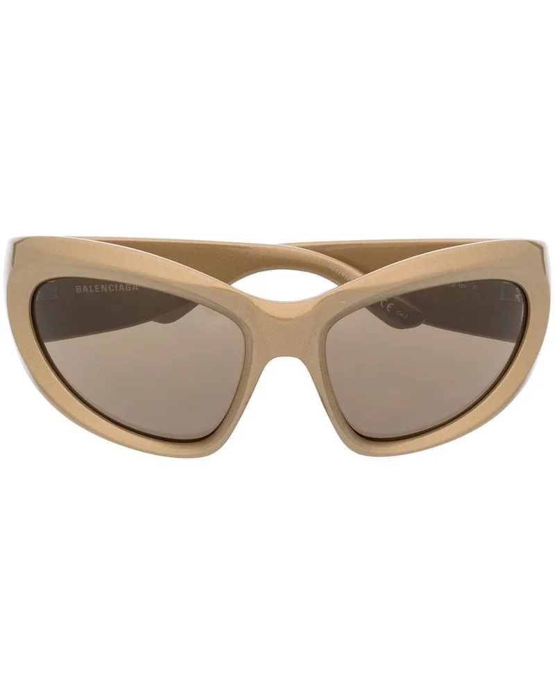 Balenciaga Cat-Eye-Sonnenbrille - Gold Gold