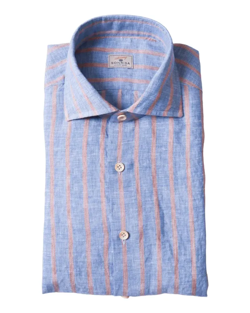 SONRISA vertical-stripe cotton shirt - Blau Blau